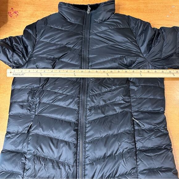 32* Degrees Heat Quilted Coat Winter Jacket Black Women’s Size Medium M Warm Fur - Picture 7 of 9